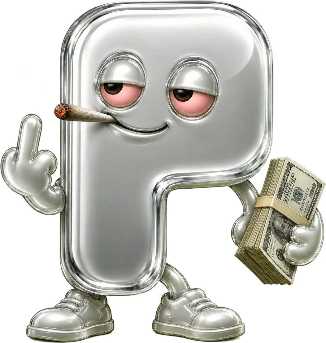 the plug standing on the corner with a fresh stack and a lit joint, deciding whether your ticker deserves the letter